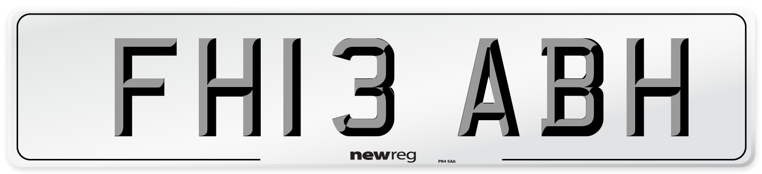 FH13 ABH Number Plate from New Reg